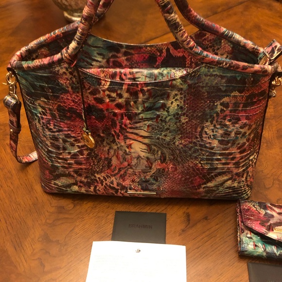 BRAHMIN Elaine Shapeshifter Melbourne, rolled handles, adjustable shoulder strap - Picture 4 of 5